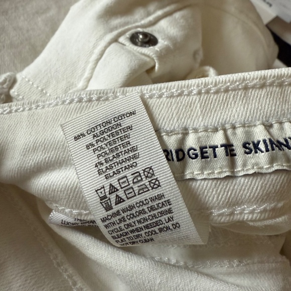 Lucky Brand Denim Jeans White Distressed Bridgette Skinny - Picture 5 of 5